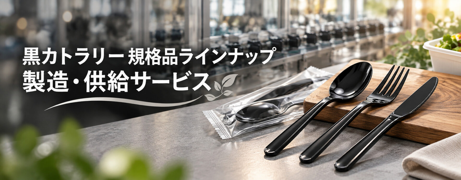 黒カトラリー 規格品ラインナップ 製造・供給サービス